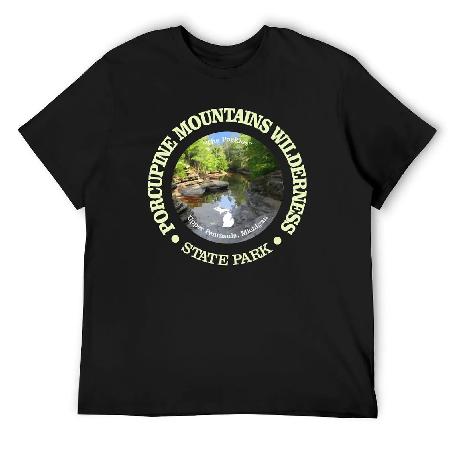 Porcupine Mountains Wilderness SP (WA) T-Shirt summer tops Aesthetic clothing men graphic t shirts