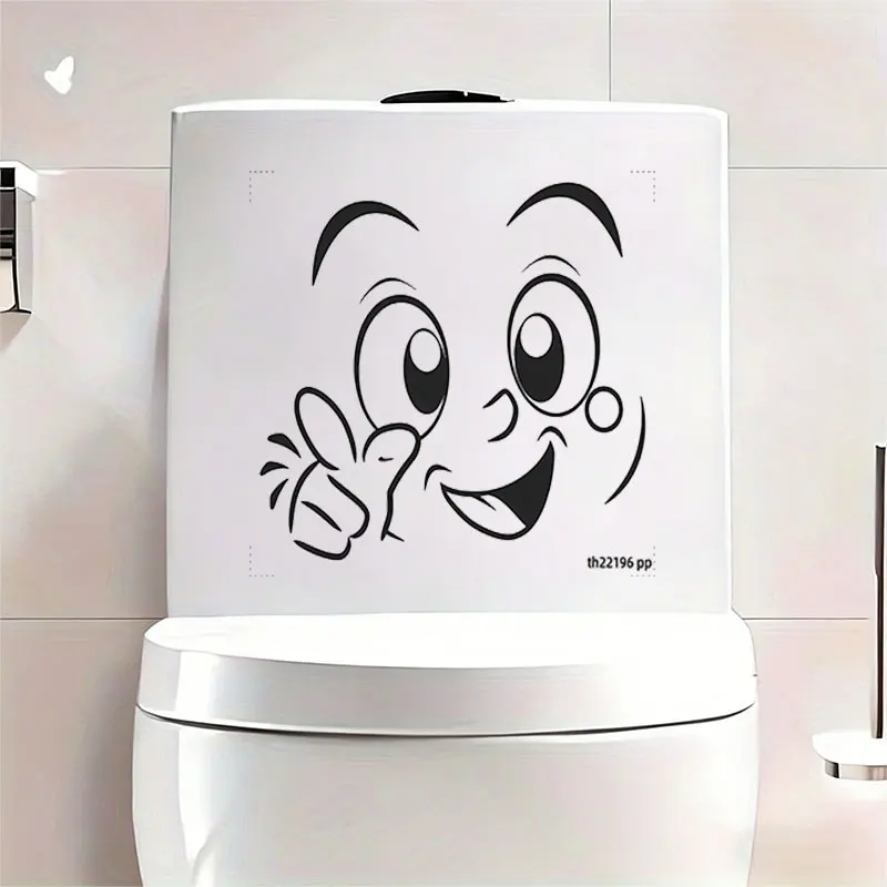 1Pc Fun Toilet Wall Sticker, with a Playful 