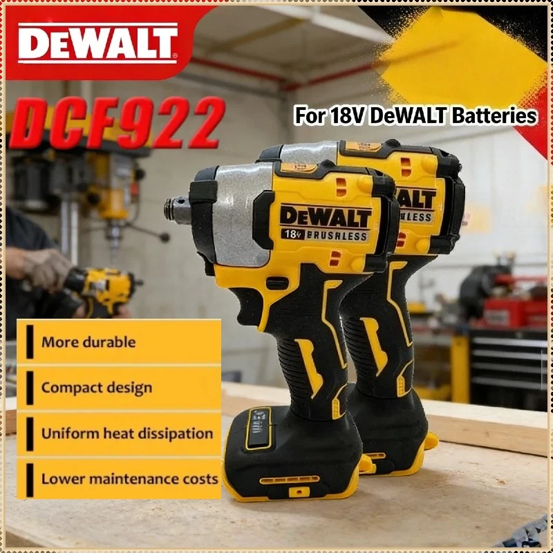 

Электрический ударный гайковерт Dewalt DCF922, перезаряжаемый, с высоким крутящим моментом 406 Нм (при обратном ходе), 2500 об/мин, универсальный электроинструмент для аккумуляторов Dewalt