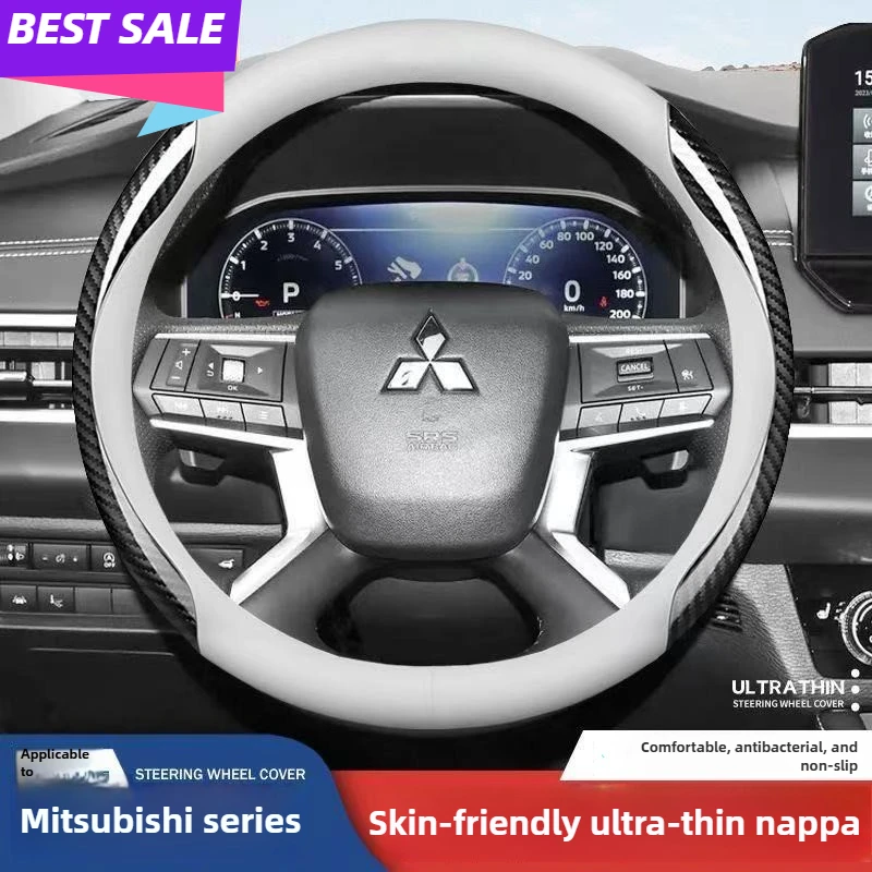 

Leather Car Steering Wheel Cover for Mitsubishi Outlander Eclipse L200 Triton Colt Xpander Asx 2015 - 2024 2025 2026 Accessories