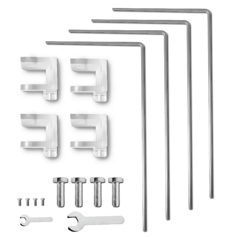 (Bracket only) 4pcs A set of stainless steel aquarium brackets for aquarium lights