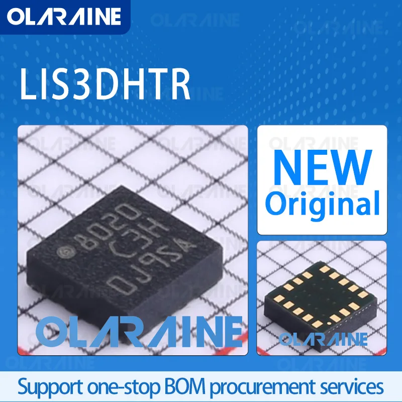 

5/10/100Pcs LIS3DHTR LGA-16 original 100% new ic chip Accelerometer X, Y, Z I2C, SPI Voltage -3.6 V Current 11 uA