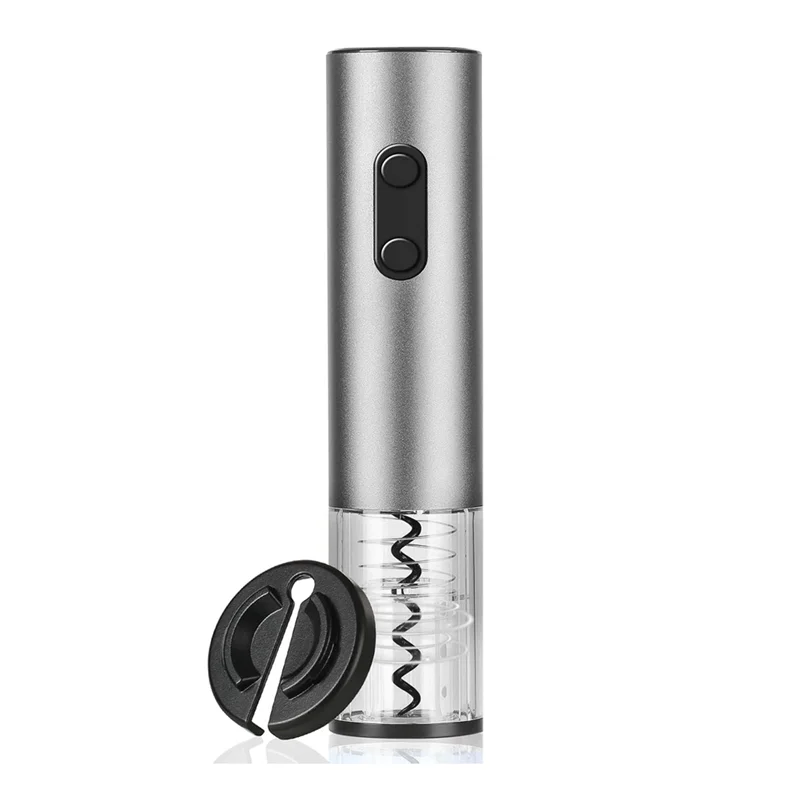 A59E-Pembuka Botol Anggur Listrik dengan Pemotong Foil Baja Tahan Karat Dioperasikan dengan Baterai Pembuka Botol Anggur Set Pembuka Botol Otomatis