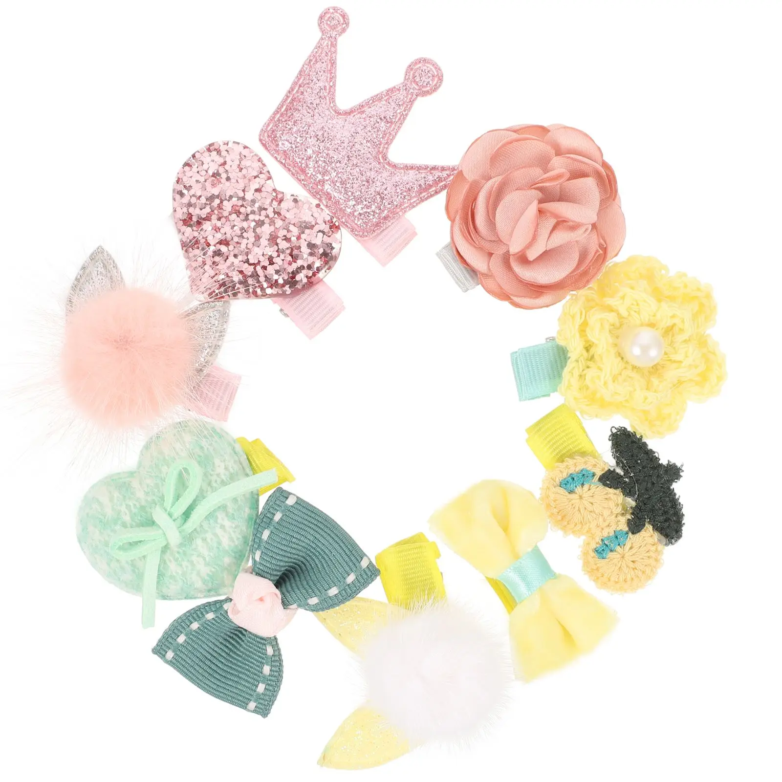 

10 Pcs Dog Hairpin Dogs Collars for Medium Puppy Barrettes Pet Accessories Child