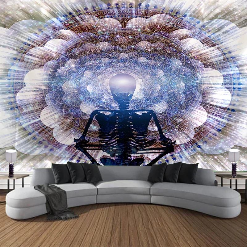 Meditation Psychedelic  Decor Home Living Room Bedroom Background Geometry Tapestry for Outside Large Wall Hanging Beach Cloth