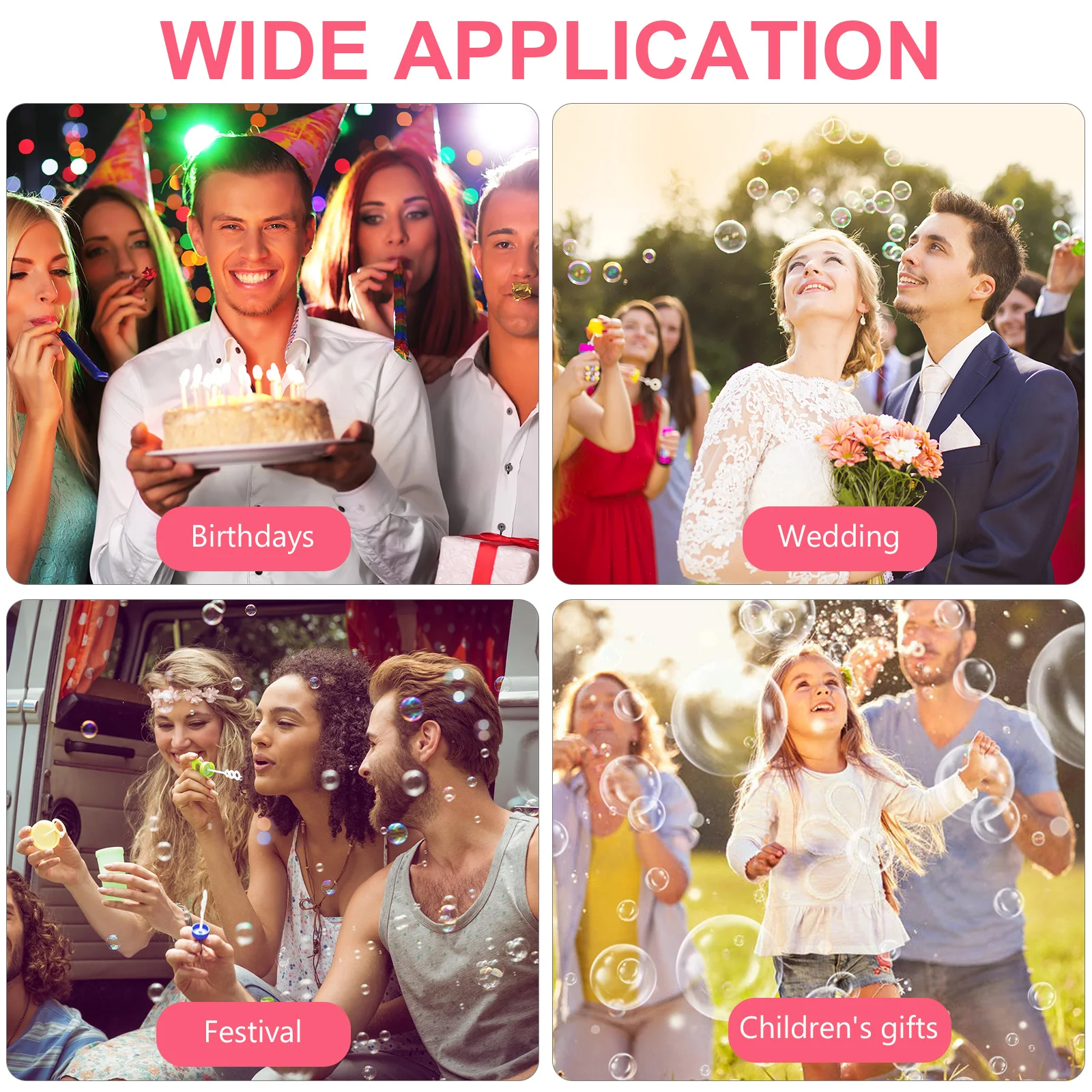 24 ชิ้นดับเบิ้ลบับเบิ้ลสติ๊กตกแต่งปาร์ตี้เมเจอร์เลิฟชุดงานแต่งงานขนาดเล็กขวดหลอด