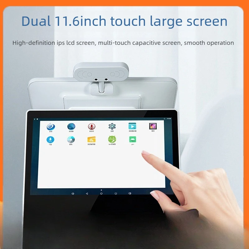 

Двухэкранный терминал с распознаванием лиц для регистрации посетителей и проверки кредитных карт, интеллектуальная точка доступа