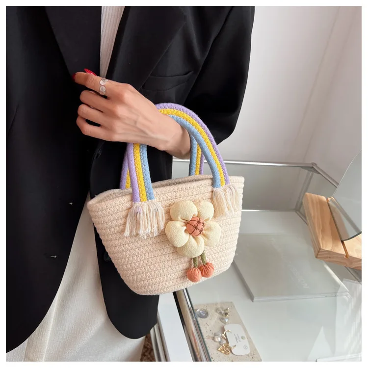 

Sweet Aesthetic Rainbow Handbag for Women 2025, Cute Casual Shoulder Tote