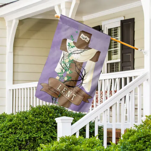 The Season Of Lent Flag, Happy Easter Day Flag, Lent Season Ash Wednesday Flag ZZU WWL IIC