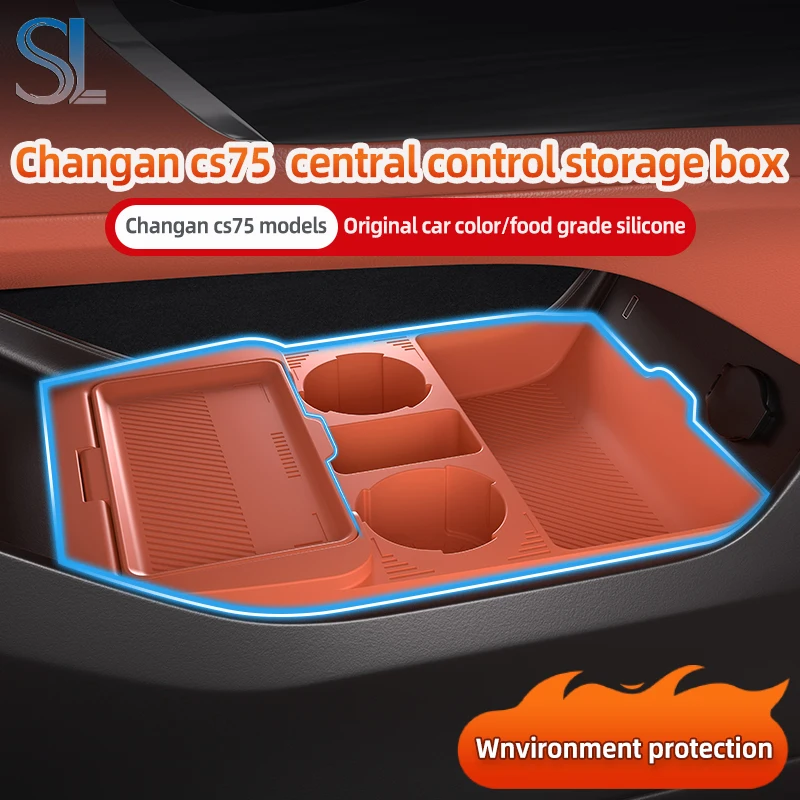 

For Changan CS75 Plus CS75 Pro 2025 2026 Storage Box Center Armrest Hidden Box Cup Holder Organizer Interior Accessories