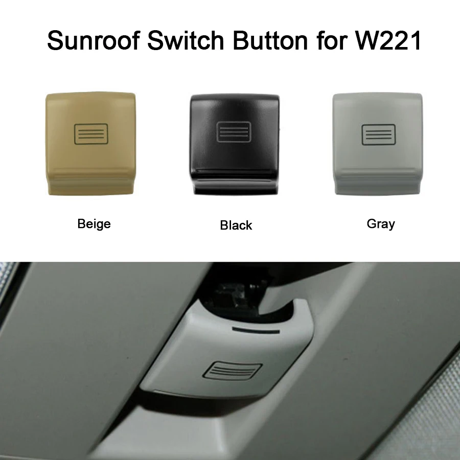 Sunroof Window Roof Control Panel Switch Button Replacement For Mercedes Benz S-Class W221 22187054939051-1 Beige Black Grey