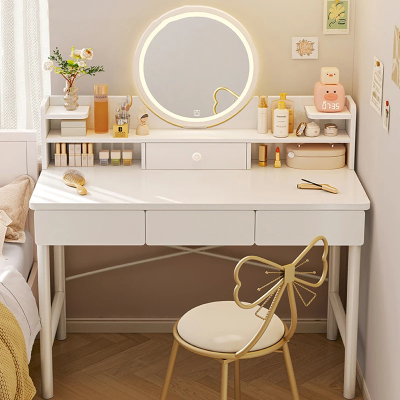 Bedroom Modern Dressing Table Simple Makeup Table Small vanity table with makeup mirror