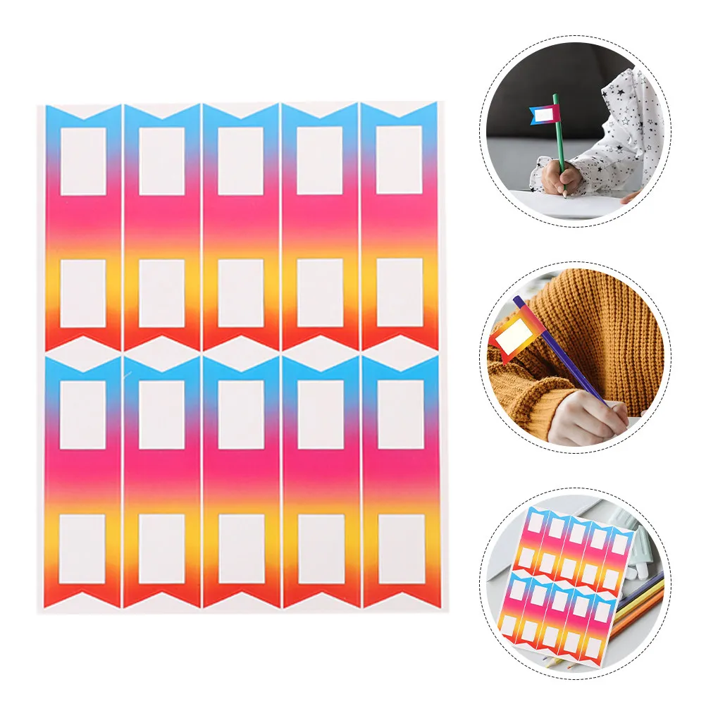

24 Sheets Colorful Writable Adhesive Labels for Pencil Naming Cable Sorting Food Container Labeling Wire Labeling Tags Cord
