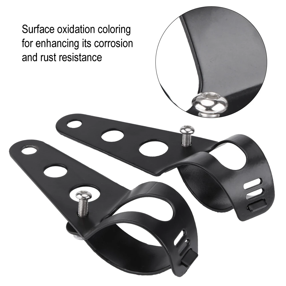 Fork Mount Headlight Clamp 35-43mm Motorcycle Headlight Mount Bracket Fork Tube Clamp Kit for Chopper Cafe Racer