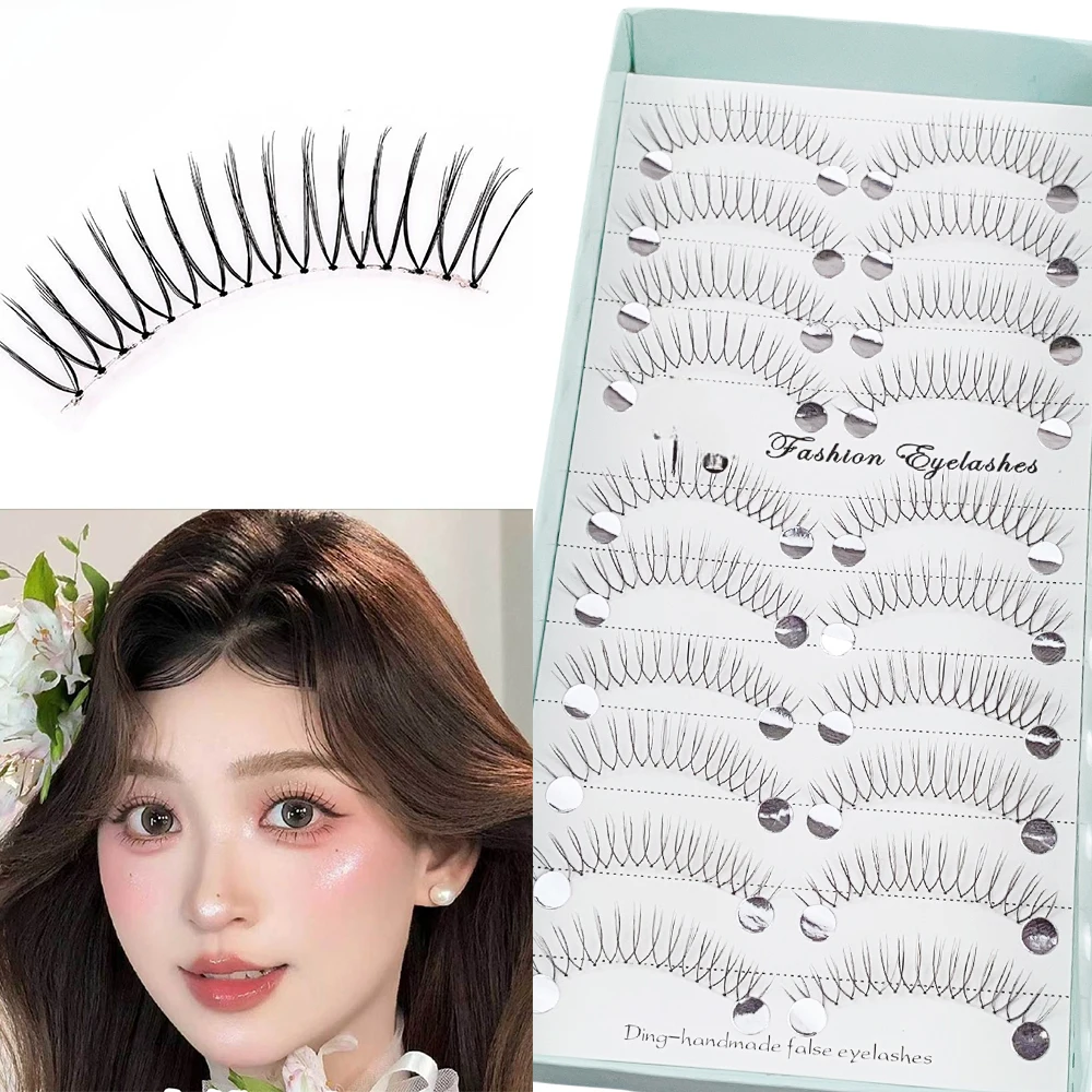 10 Paar falsche Wimpern im Anime-Stil, 11 mm, gekräuselt, C-förmig, Dicke 0,07, keine Verformung – Detail 6