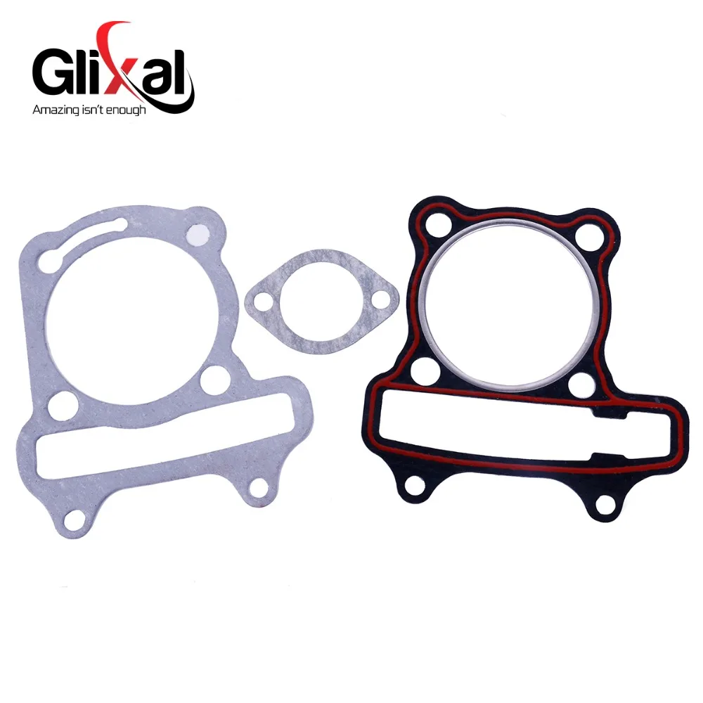 Glixal GY6 180cc 61mm Scooter Engine Rebuild Kit Big Bore Cylinder Kit Cylinder Head assy for  4-stroke 157QMJ Moped Scooter ATV