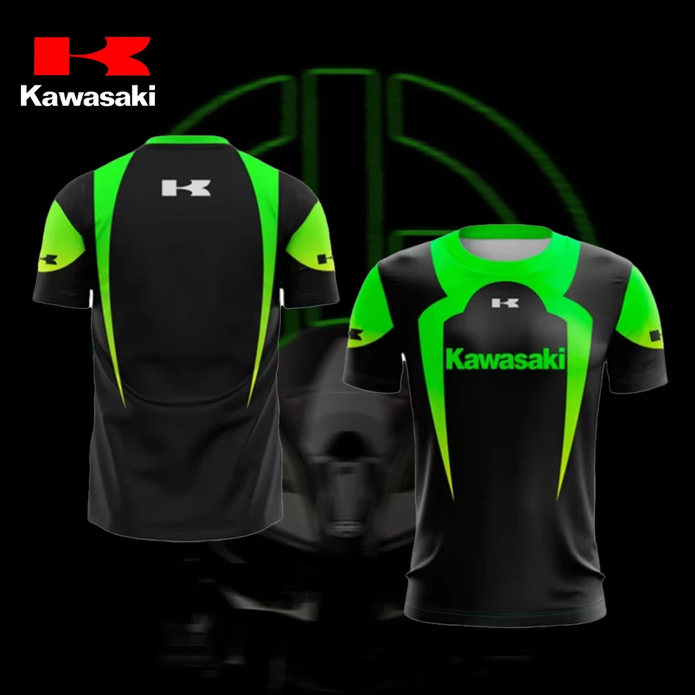 

Kawasaki Authorized Ninjia Hypersport Motorcycle Enduro Race T-Shirt Men Women Clothes Breathable Quick-drying Downhill T-Shirt