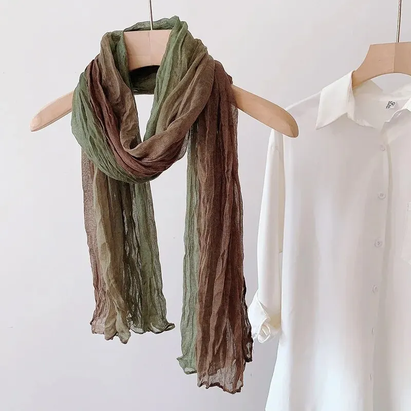 Scarf Scarf Fold Gradient Trend Every Spring and Autumn Female Literary Autumn Winter Shawl Neck