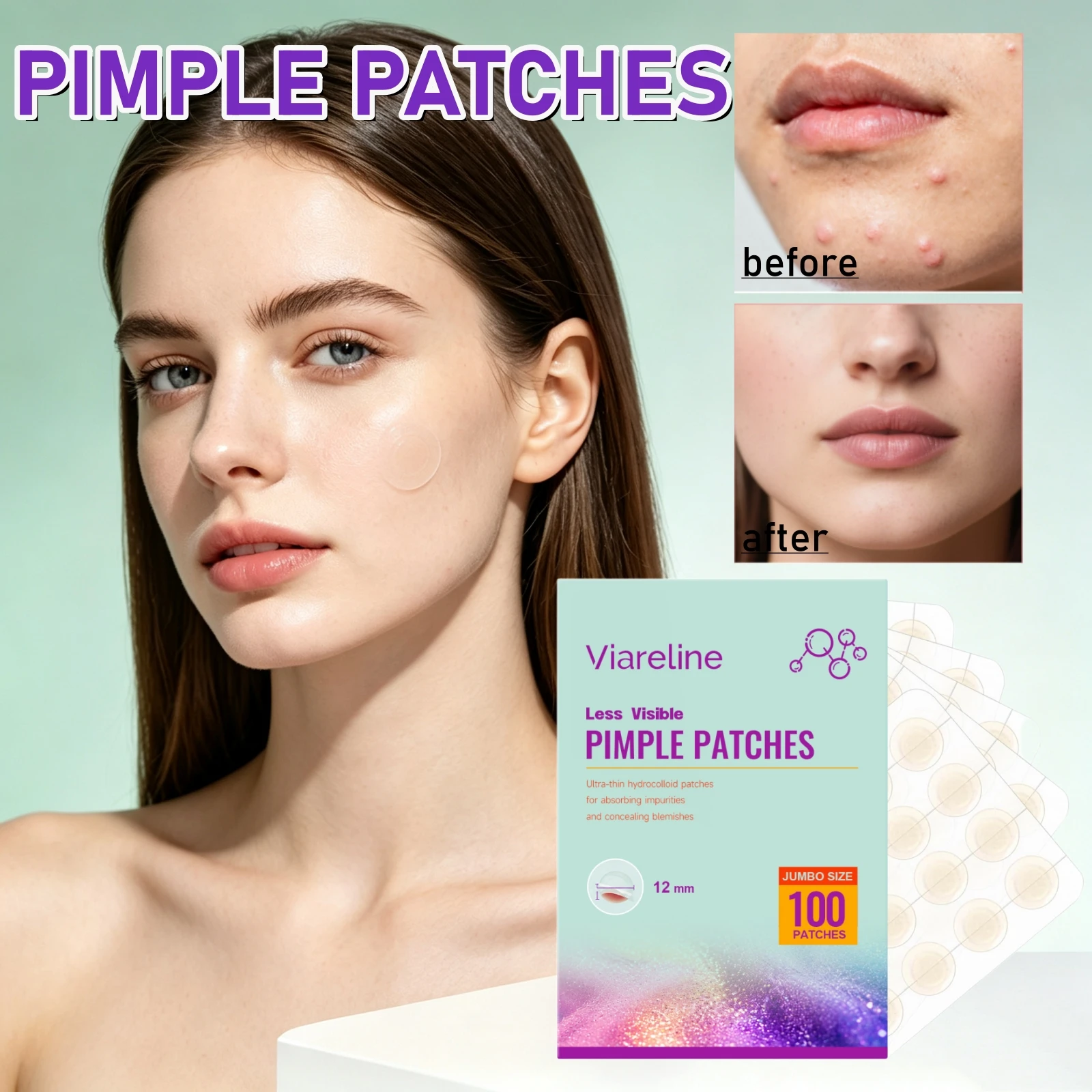 Hydrocolloid Acne Patches Spot Treatment Zit Patch Face Healing Overnight Invisible Care Absorbing Blemish Cover Pimple Stickers