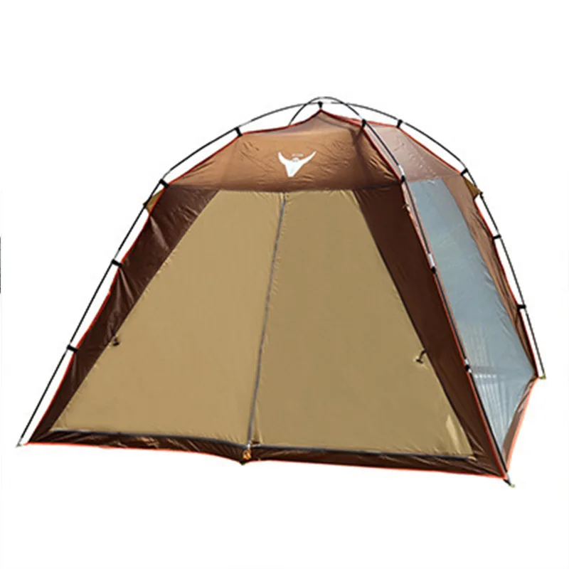 

Outdoor pergola can be added with an outer tent awning.