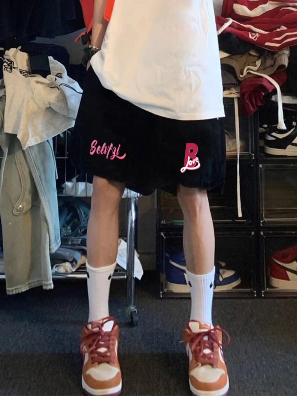 

Мужские баскетбольные шорты свободного кроя в американском стиле, повседневные летние спортивные шорты с принтом и завязками, прямые штаны