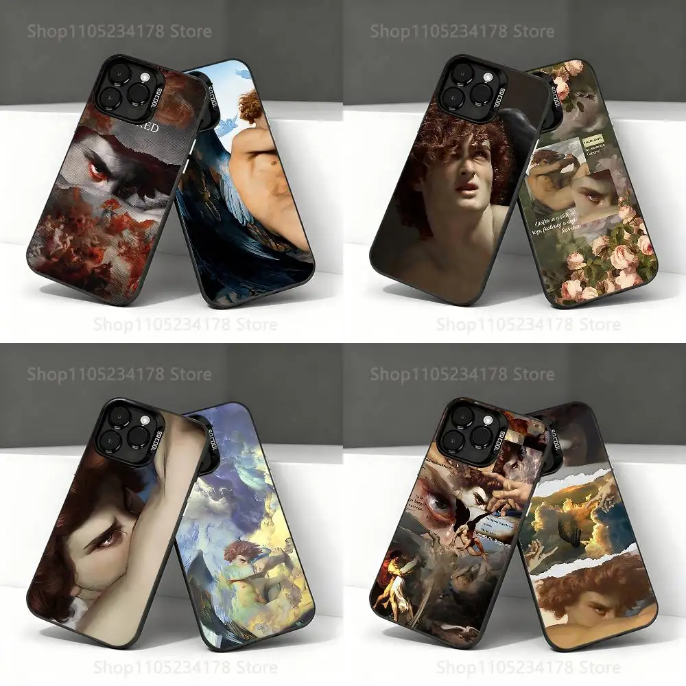 

Fallen Angel by Alexandre Cabanel Black Phone Case Compatible with iPhone 17 16 15 14 13 12 11, Pro, Max, Plus, E, Air, Mini