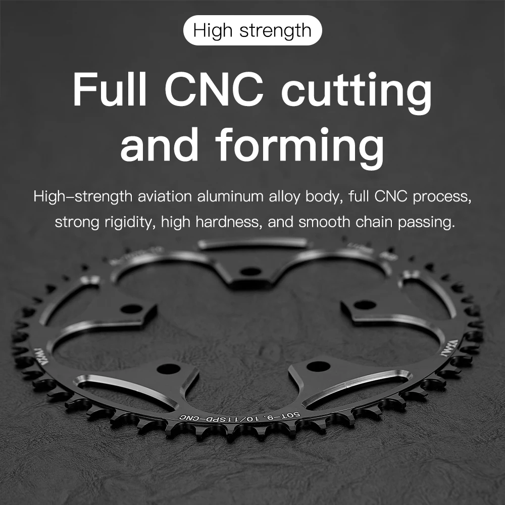 VXM 110/5 BCD road Narrow and wide Chainring MTB Bike 36T-58T Crankset Crown Star Ring  for Shimano 110 BCD Give 5PCS Pan Nail