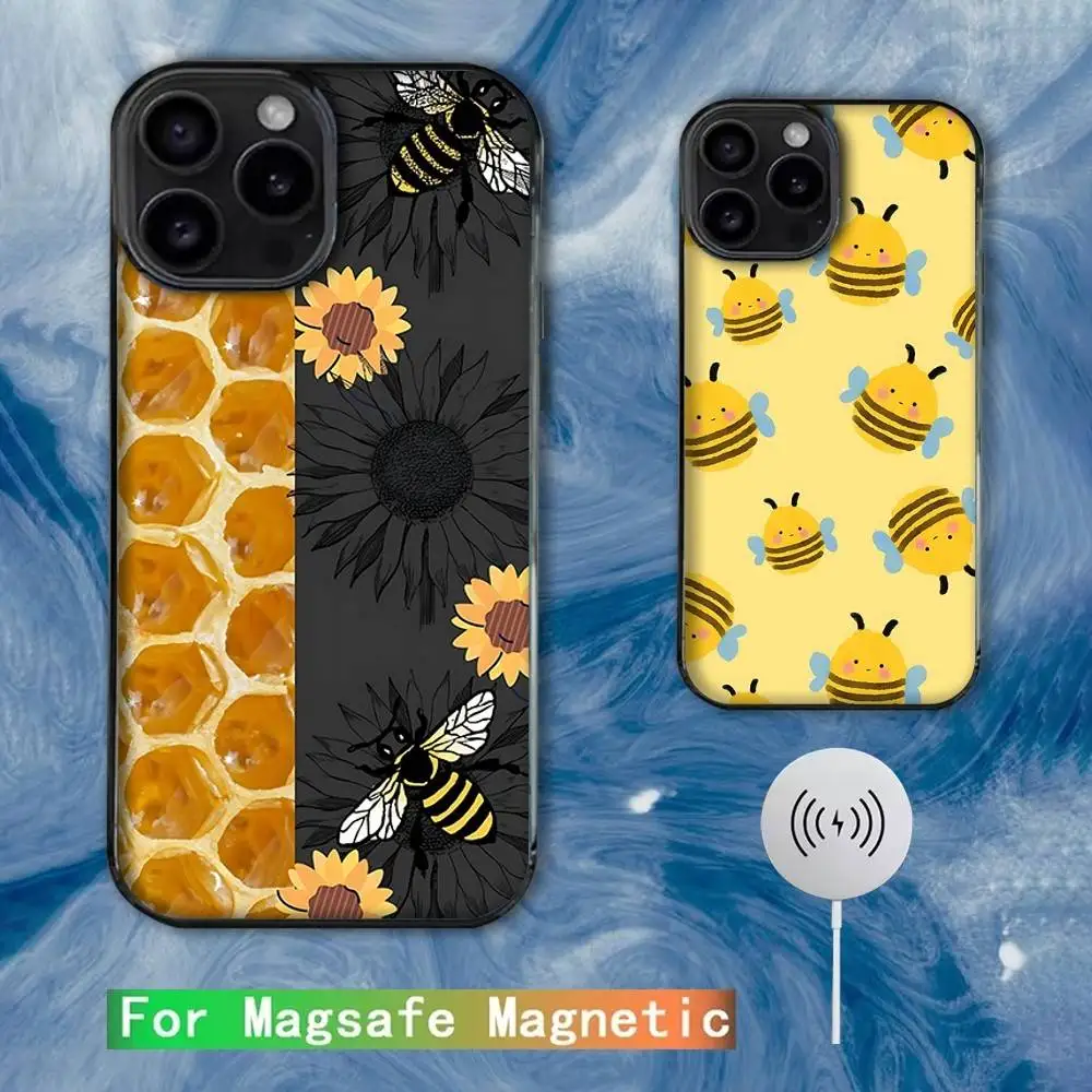 

Bumble Bee Honeycomb Honey Phone Case For iPhone 16e,16,15,14,13,12,11,Plus,Pro,Max,Mini Magsafe Magnetic Wireless Charging