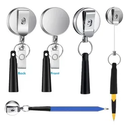 Heavy Duty Retractable Pull Pen Pencil Holder,  Elastic Silicone Pencil Holder ForCarpenters,Nurses, Waitresses