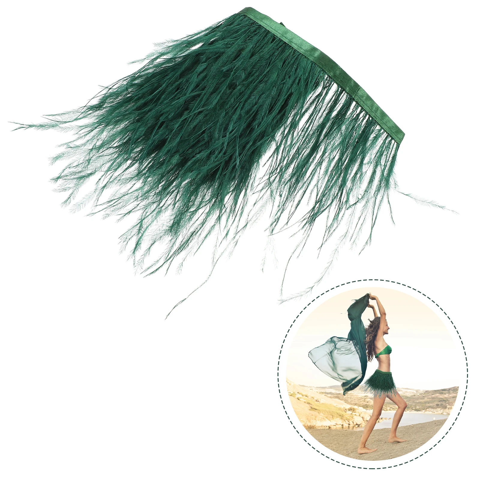 

Plume Fringe Trim Lint Free Comfortable Texture for Dress Costume DIY Crafts Party Floral Arrangement Plume Trim Dress
