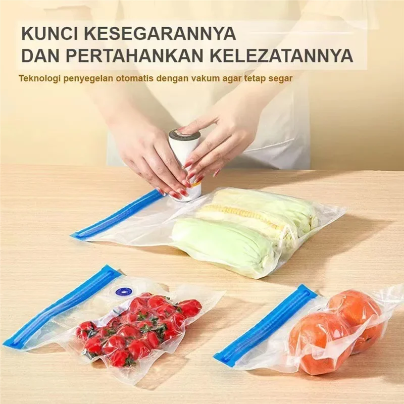 

A63X-Mini Vacuum Sealer Portable USB Electric Air Pump Sealer Plastic Bag Handheld Vacuum Sealer Home Packaging Machine