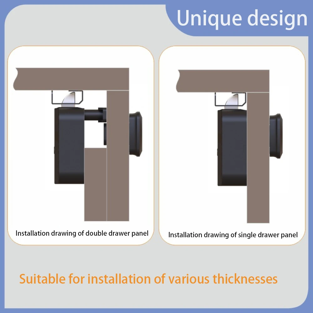 Imagem -03 - Smart Fingerprint Cabinet Locks para Gaveta Móveis Keyless Biométricos Gaveta do Armário e Guarda-roupa