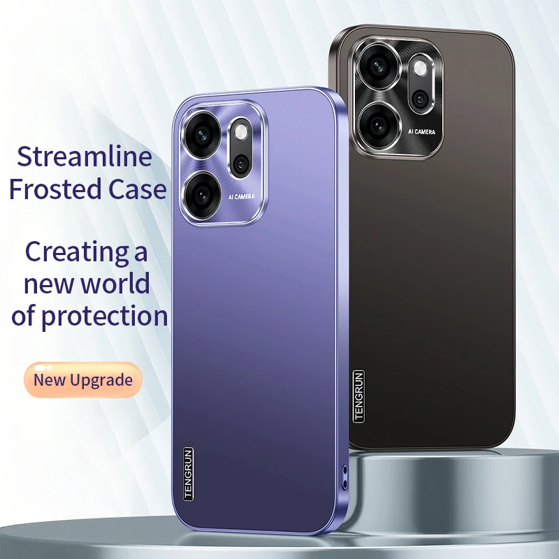 For OPPO Reno 14F Matte Metallic Paint Shock Resistant Drop Resistant Anti Fingerprint Matte Feel Phone Case