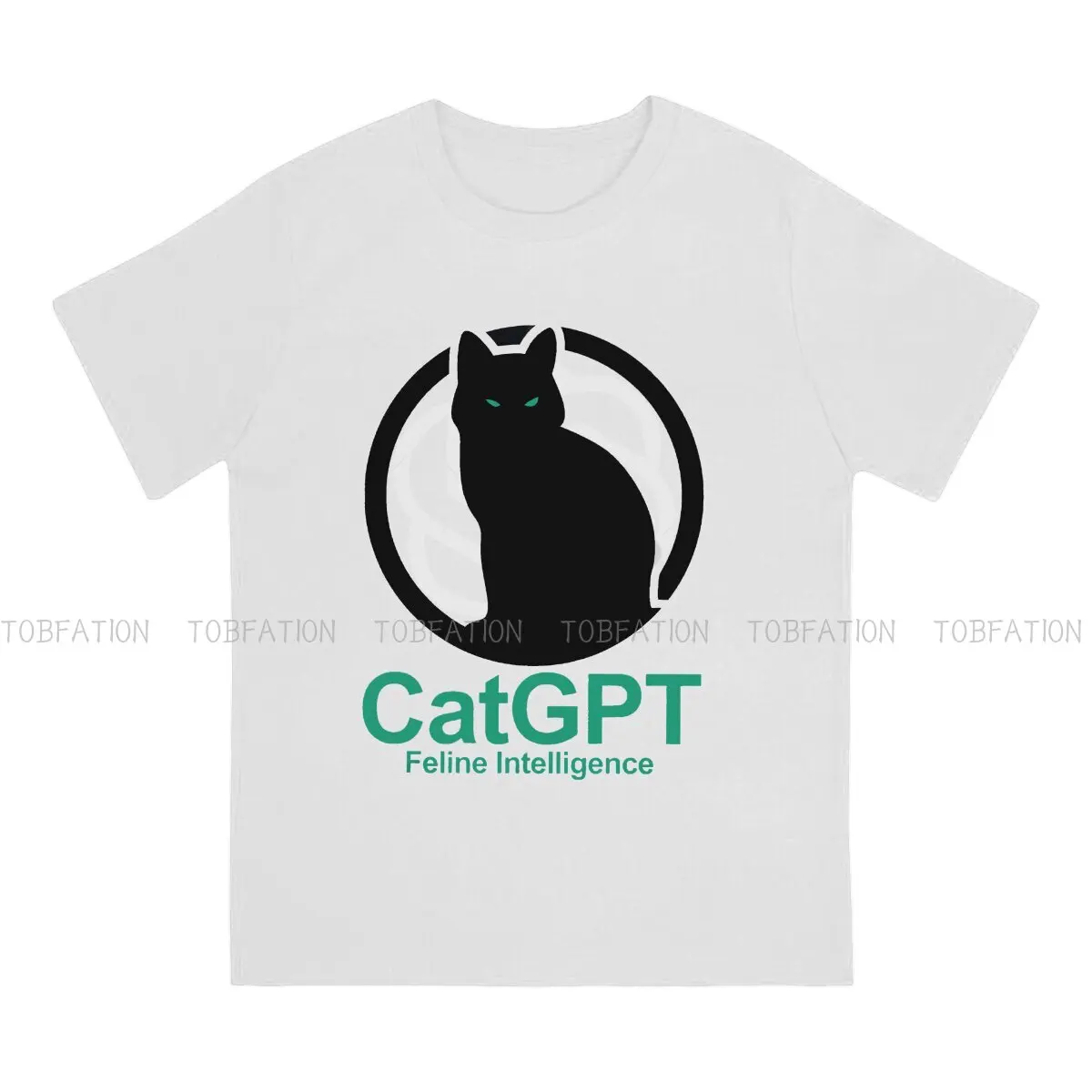 ChatGPT Man TShirt Feline Intelligence Individuality T Shirt 100% Cotton Original Streetwear New Trend image 2