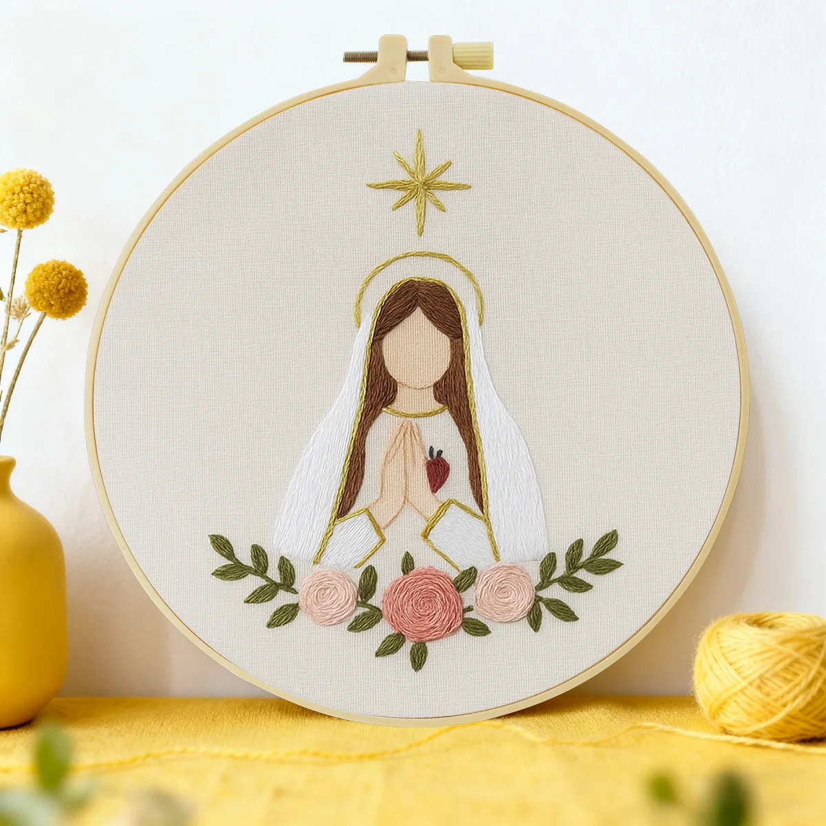 1pc 20X20CM/15X15CM 7.87/6.3inch Bodhisattva Bag Embroidery Starter Kit DIY Kit DIY Embroidery Kit Manualidades Craft Painting