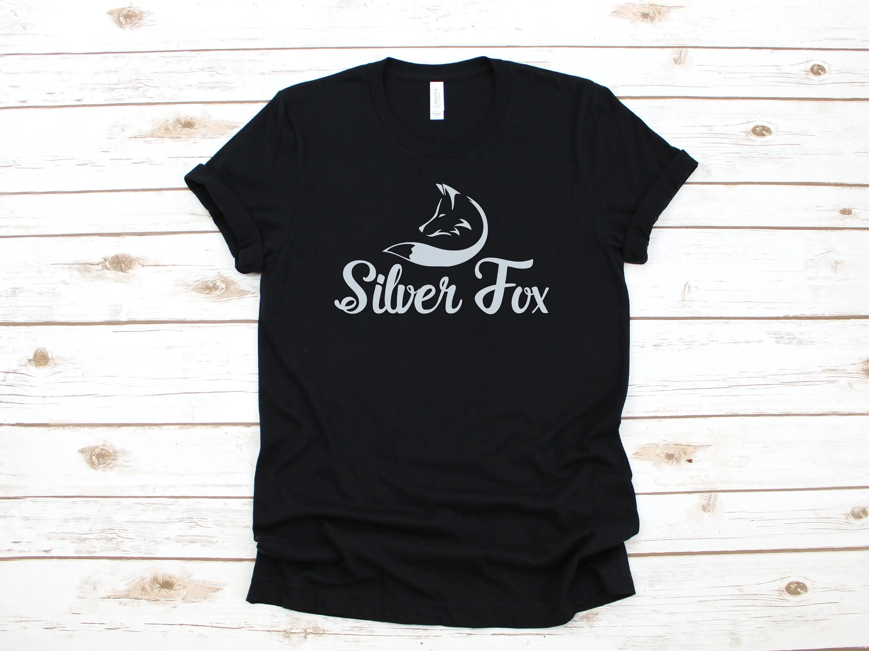 Silver Fox T Shirt Gray Hair Going Grey Funny Dad Fathers Day SweaT Long Sleeve Birthday