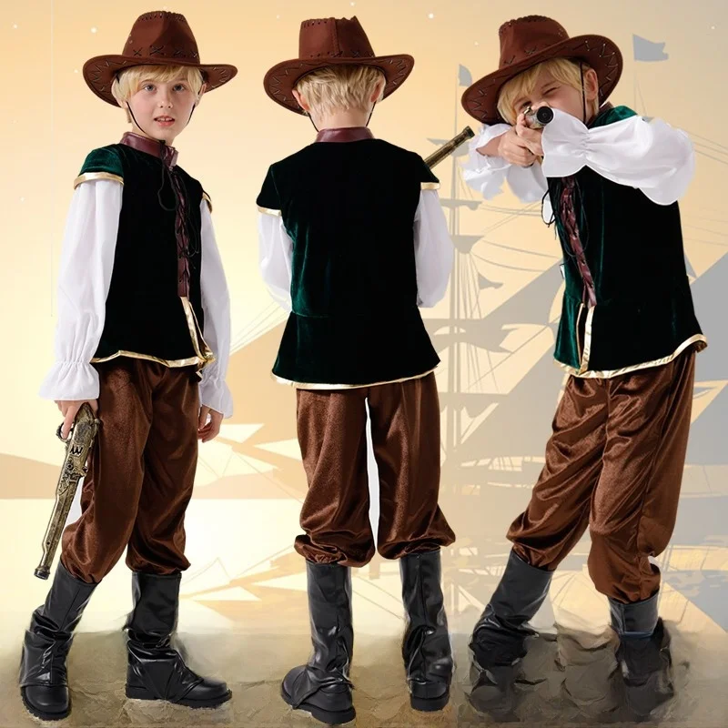 

Halloween Pirate Costume Fairy Tale Role Play Stage Performance Little Prince Costume Women's Traditional Ethnic Stage...