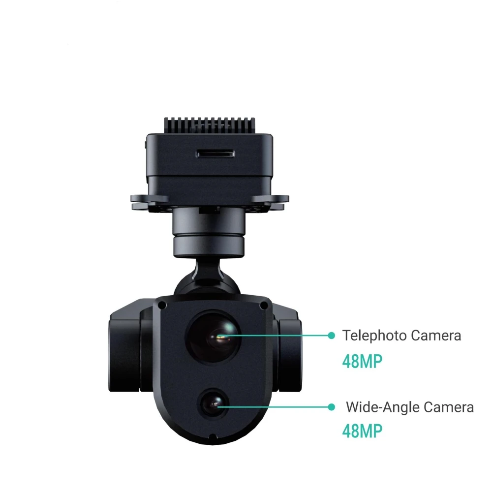

NCZOBOE Optical Pod Dual Sensor 4K 48MP Zoom Gimbal Camera Telephoto camera 48MP Wide-angle camera 48MP