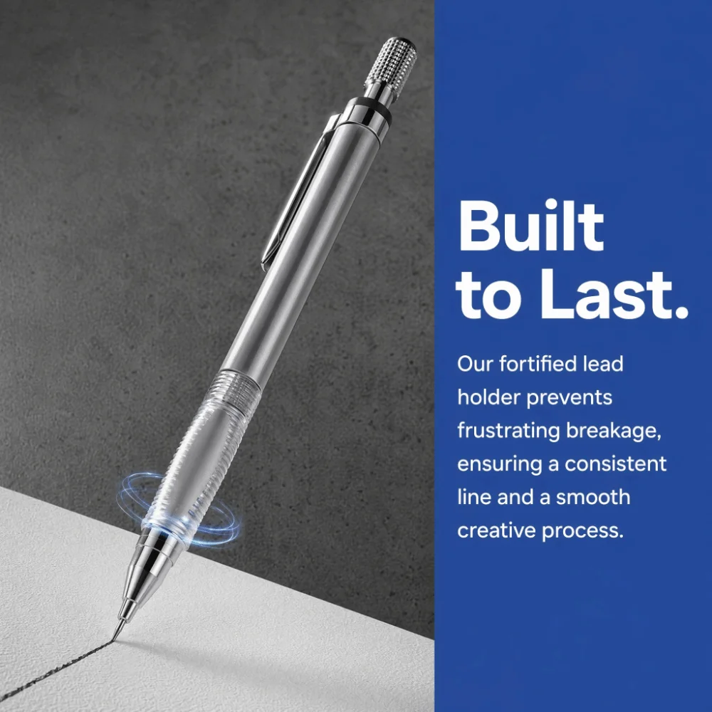Multi-purpose Metal Mechanical Pencil 0.5/0.7/2.0mm 2B Press Using Sketch Writing Pencils Automatic Pencil Exam Drafting