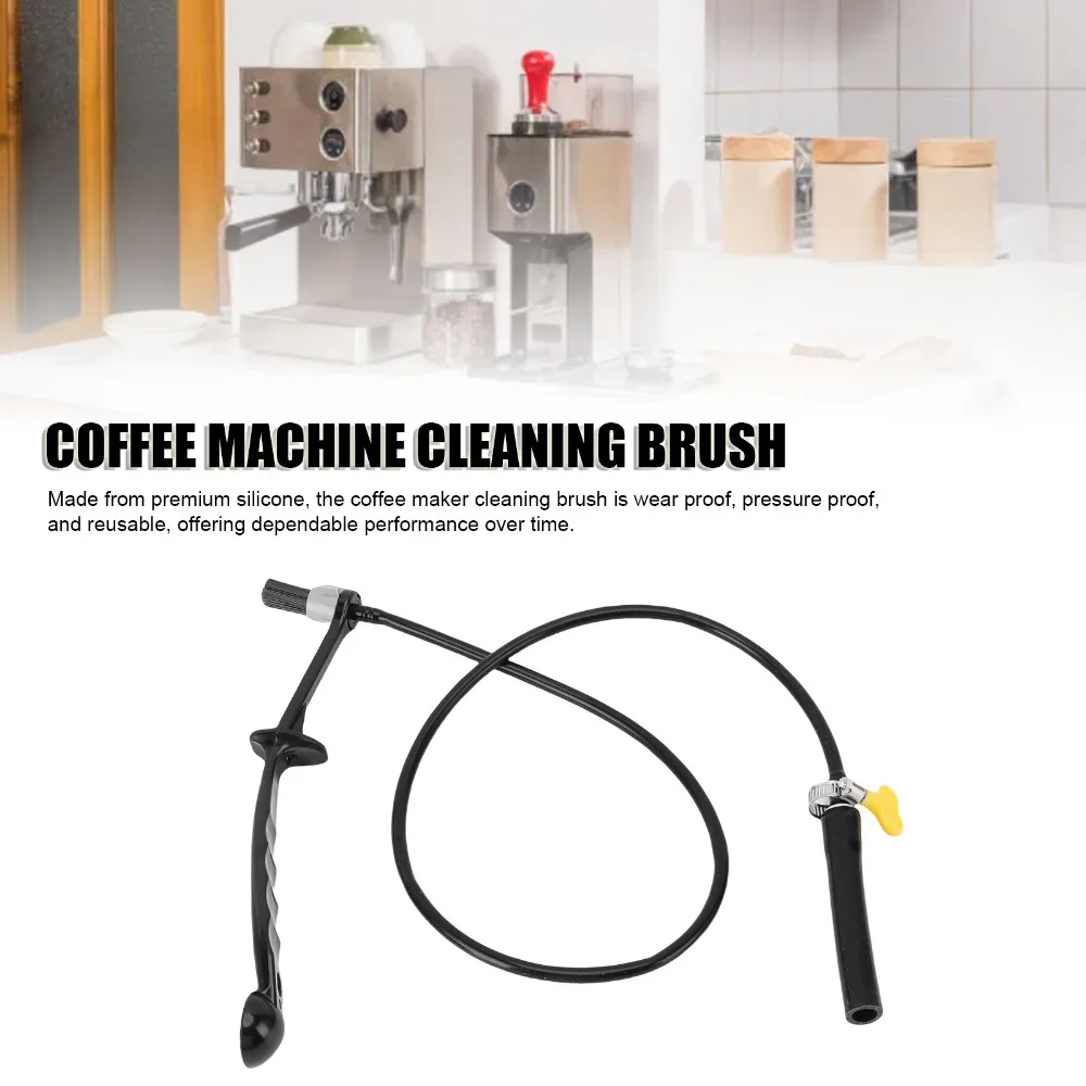 Spoon Head Design Coffee Machine Steam Brush Flexible Hose Cleaner Detachable Head Espresso Machine Cleaning Wand