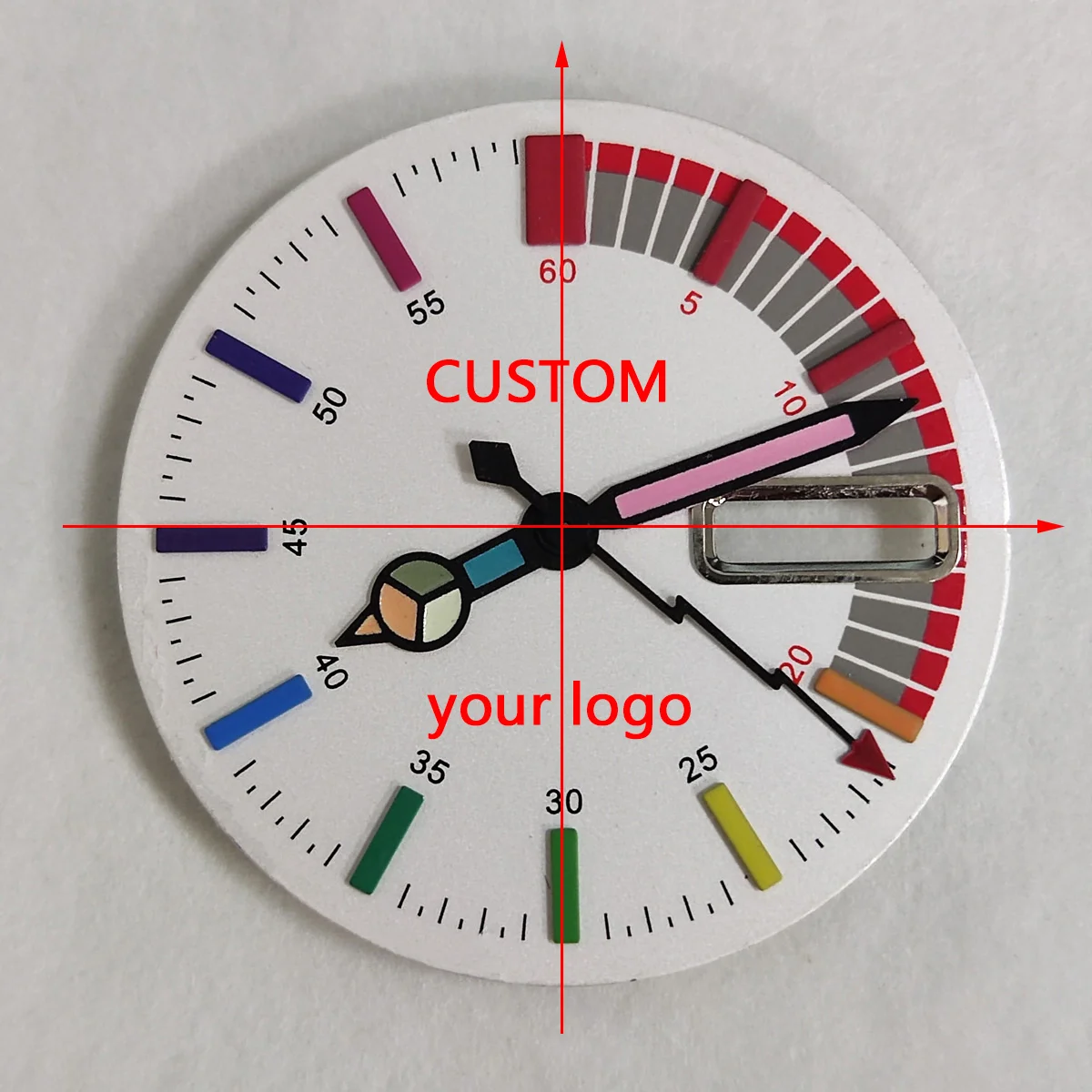 New watch custom logo nh35 case men watch rainbow dial nh36 watch case nh36 dial skx007 diving watch modify part nh36 movement 7