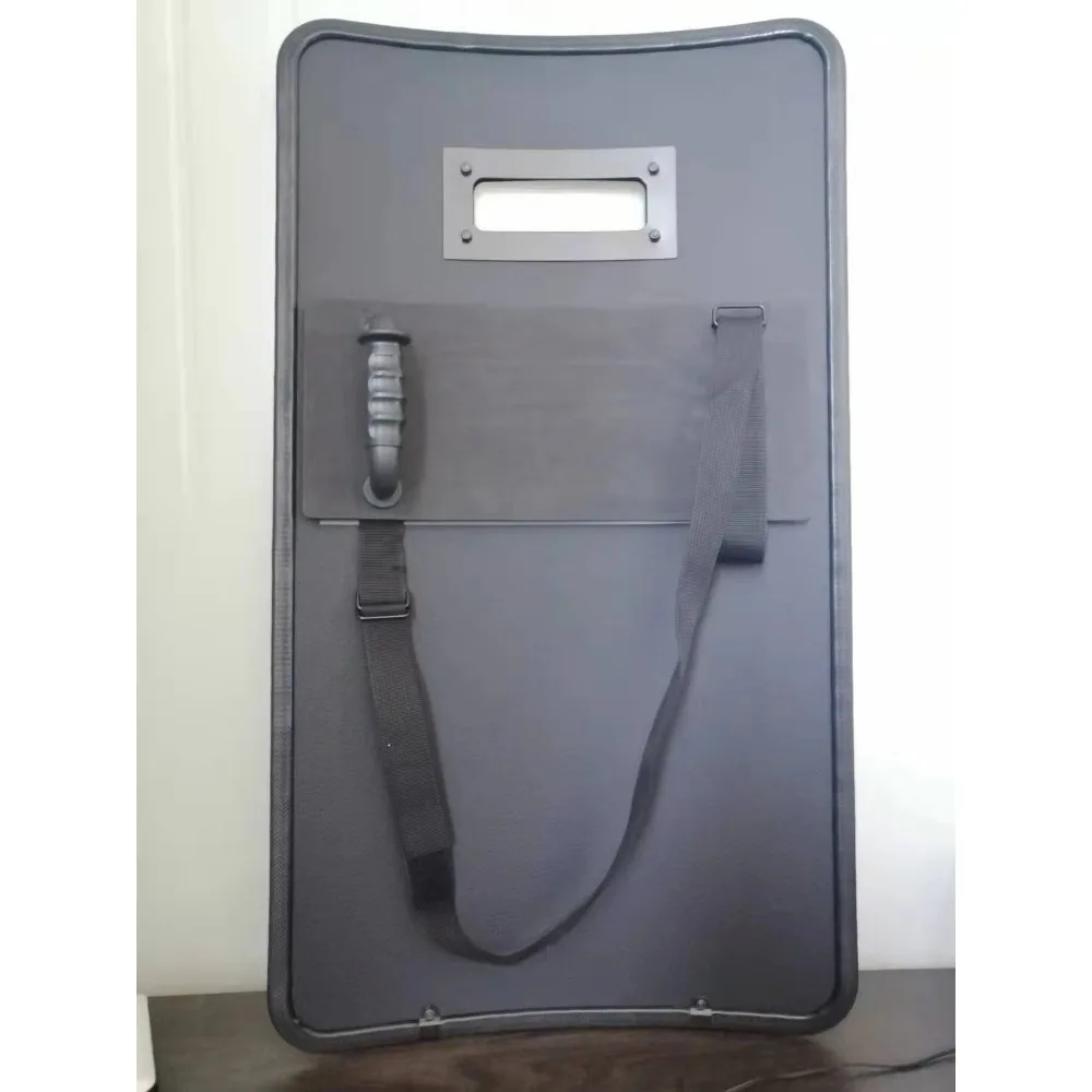 Protection Uhmwpe Defense Tactical Shield Glass Window Handles Safety Protective Black PE Full Coverage Self Security Shield