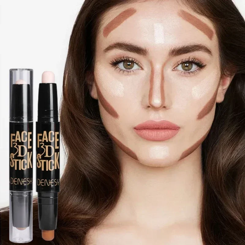 Heallor Gezicht Sproeten Dubbele Hoofd Concealer Pen Langdurige Witte Donkere Kringen Corrector Contour Oogstok Potlood Cosmetische Make