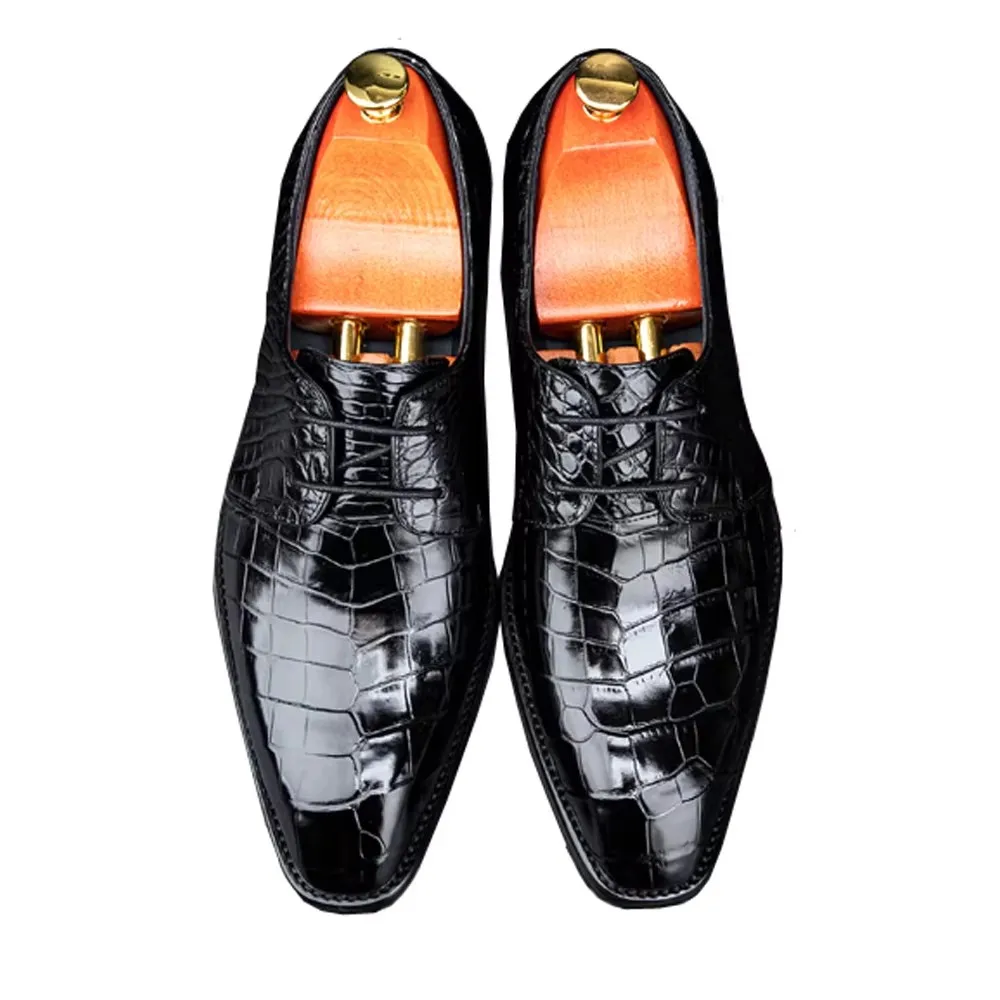 Yinshang crocodile shoes men business male formal shoes British-style fashion shoes anti-slip male shoes