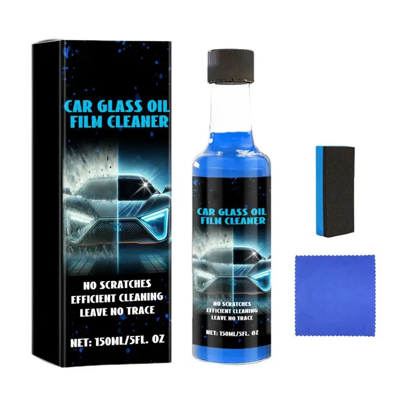 

150ml Car Glass Oil Film Remover Cleaner Glass Oil Removing Liquid 150ml Auto Glass Film Coating Agent Glass Cleaner For Auto