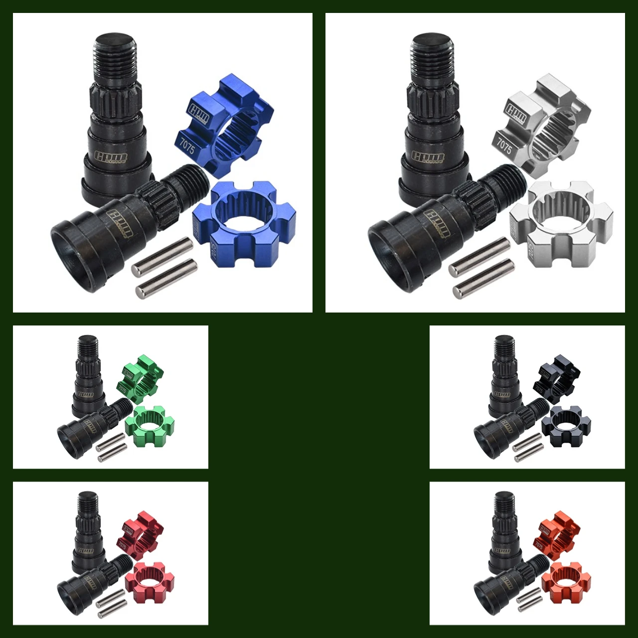 

High Carbon Steel Front/Rear CVD Joints+Aluminium 7075 Wheel Hex Hubs For XRT X-MAXX 8S
