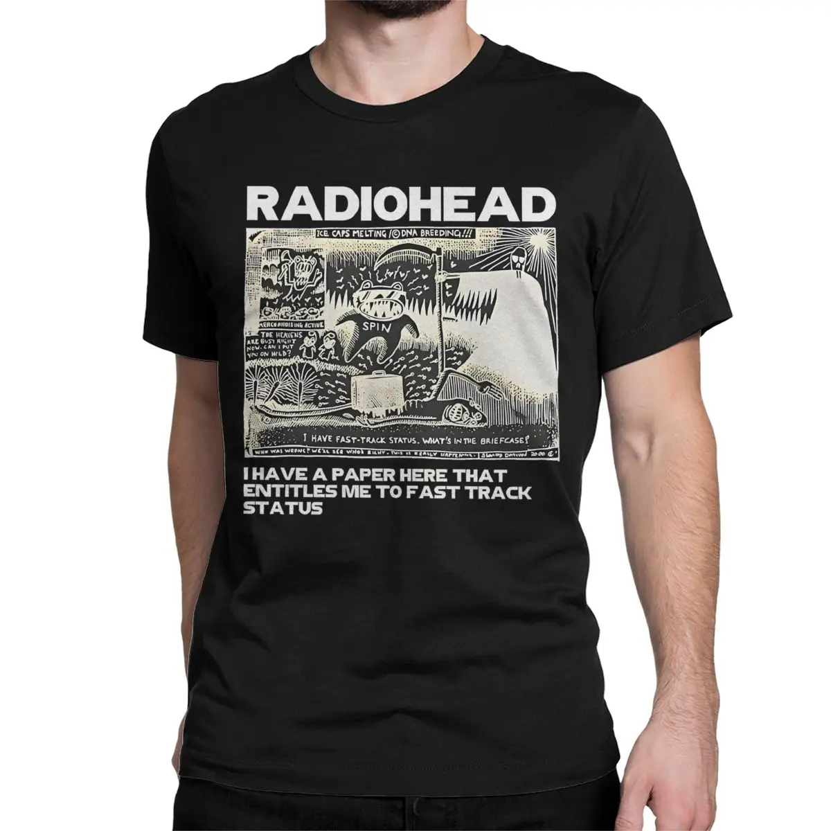 Men Women T-Shirt It Was Amazing To See Radiohead Funny Cotton Tees Short Sleeve Hip Hop Street Rock Band T Shirts Clothing Gift