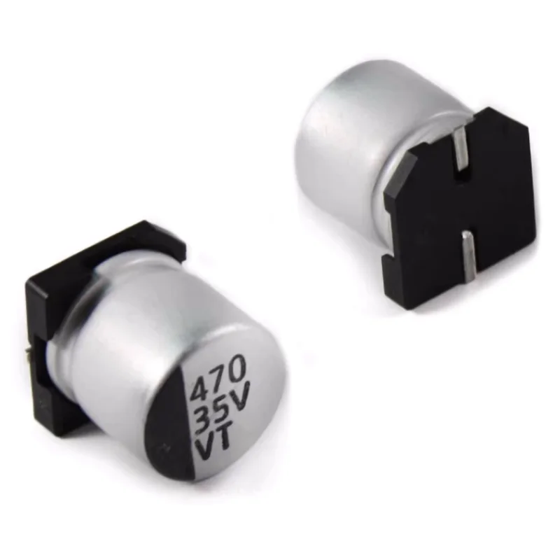SMD Aluminum Electrolytic Capacitor VES470M1ATR-0605 6.3x5.3mm 10V Multiple Capacitance Options 1UF to 470UF for Electronics