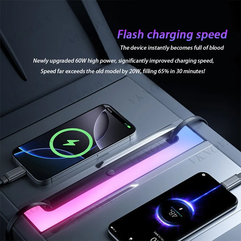 For Tesla Model 3 Highland Model Y Juniper 2025 120W Quick Charger USB Shunt Hub Intelligent Docking Station Car Adapter Power