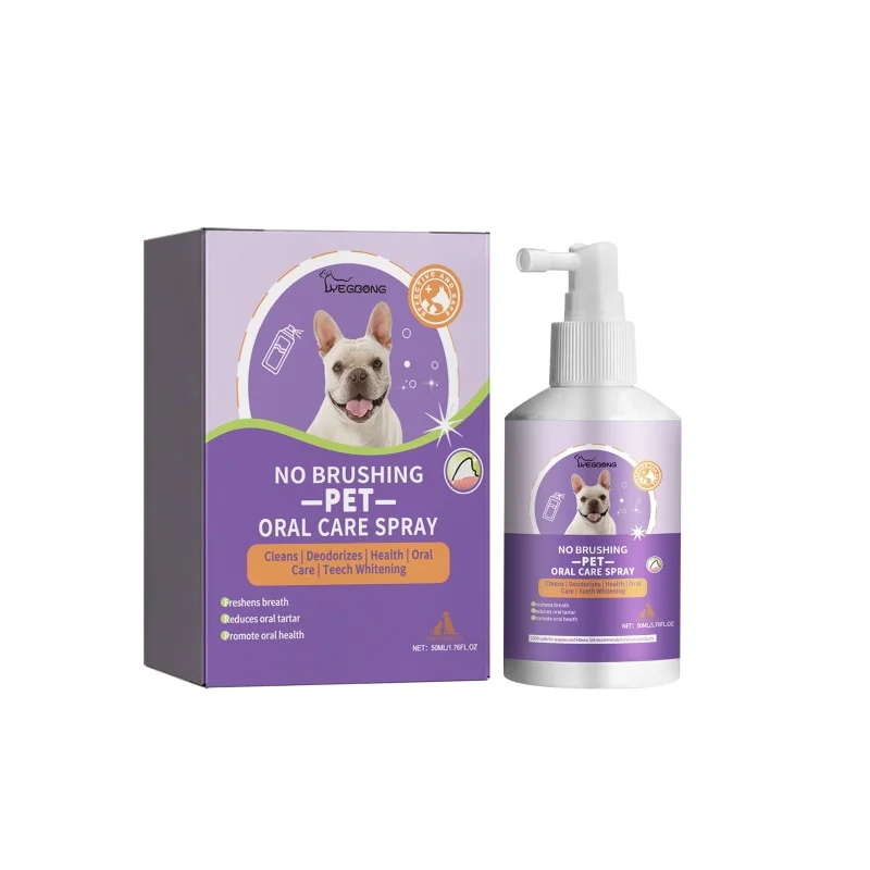 Dog and cat teeth cleaning spray pet mouth cleaning breath fresh deodorization odor removal cleaning